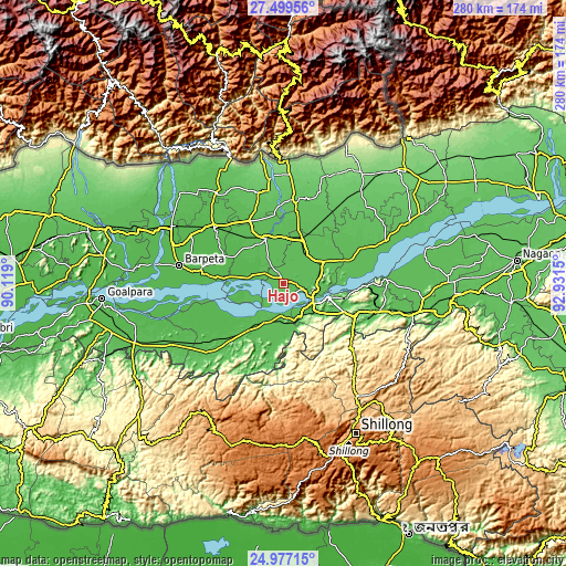 Topographic map of Hājo