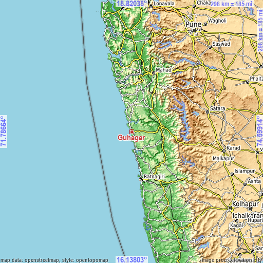 Topographic map of Guhāgar