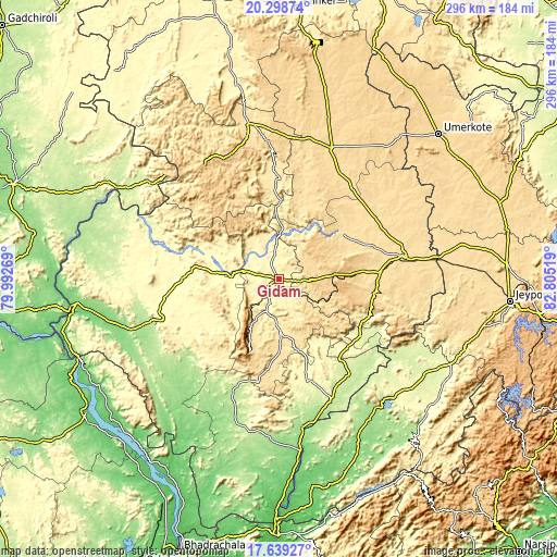 Topographic map of Gīdam