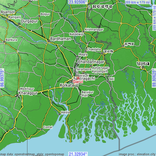 Topographic map of Garui