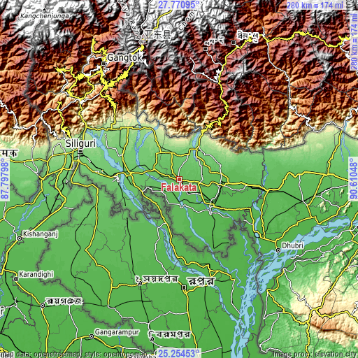 Topographic map of Fālākāta