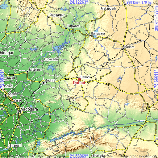 Topographic map of Dohad