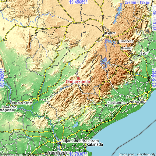Topographic map of Chittarkonda