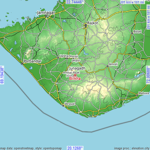 Topographic map of Bilkha