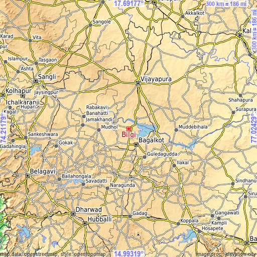 Topographic map of Bilgi