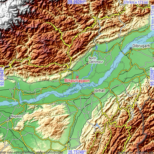 Topographic map of Bihpuriāgaon