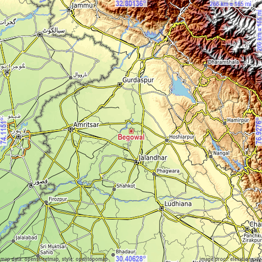 Topographic map of Begowāl