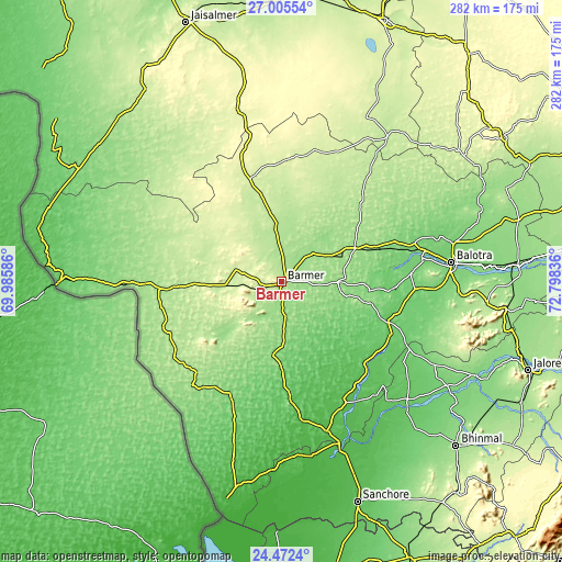 Topographic map of Bārmer