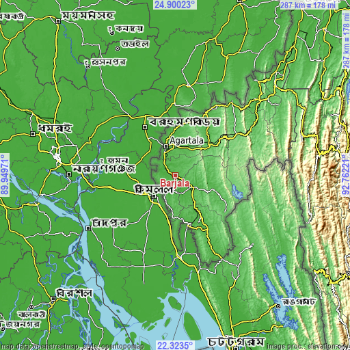 Topographic map of Barjala