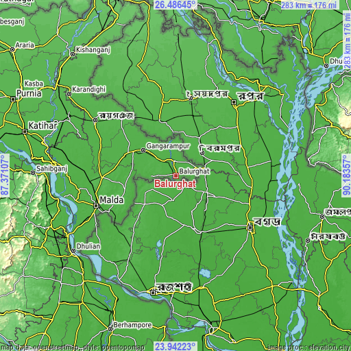 Topographic map of Bālurghāt