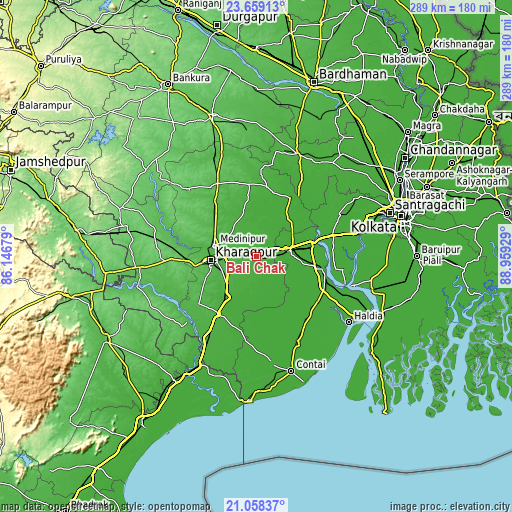 Topographic map of Bāli Chak