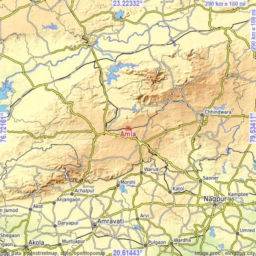 Topographic map of Amla