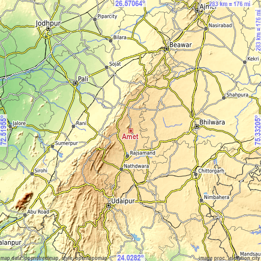 Topographic map of Amet