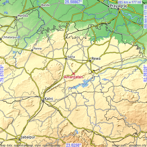 Topographic map of Amarpātan