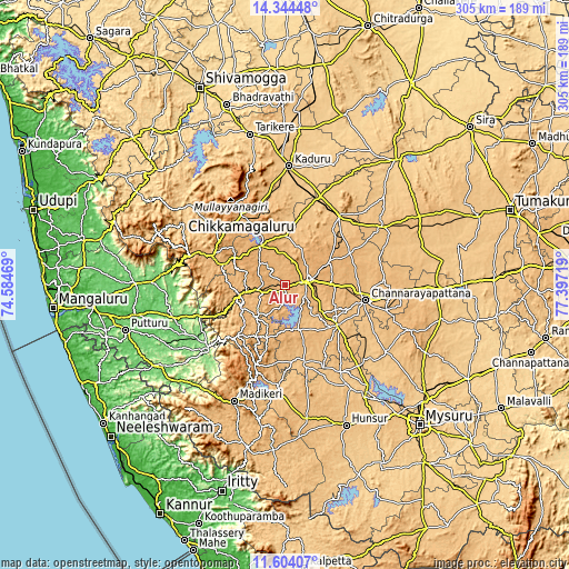 Topographic map of Alūr