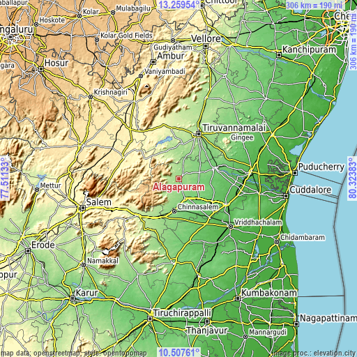 Topographic map of Alagāpuram