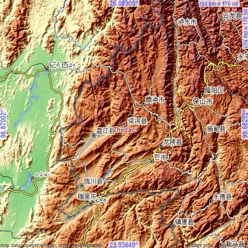 Topographic map of Zhedao