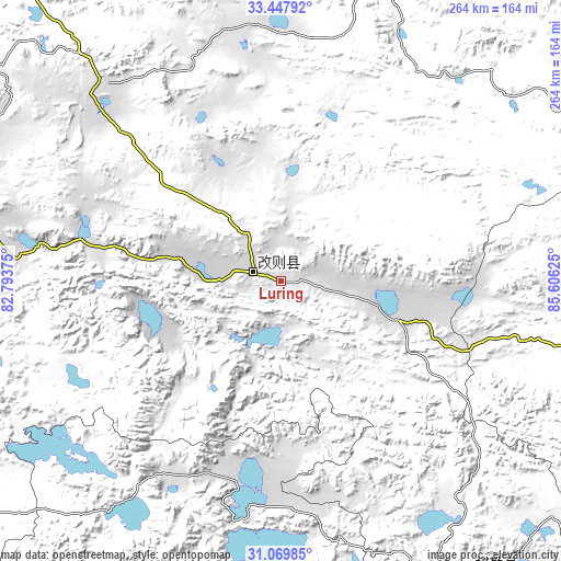 Topographic map of Luring