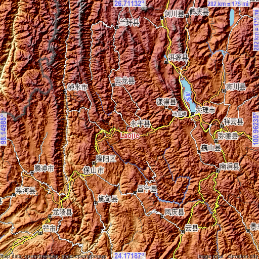 Topographic map of Laojie