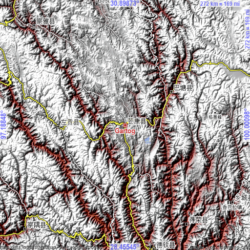 Topographic map of Gartog