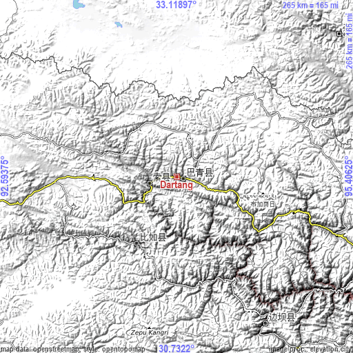 Topographic map of Dartang