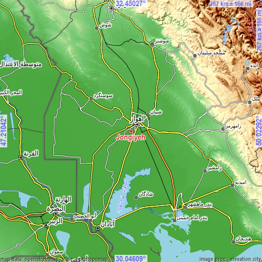 Topographic map of Jongīyeh