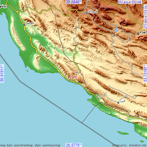 Topographic map of Jam