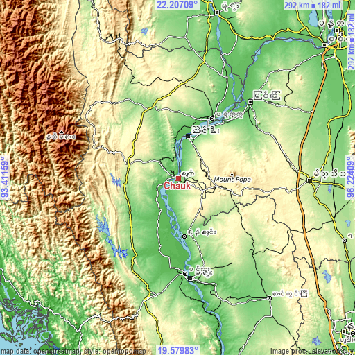 Topographic map of Chauk