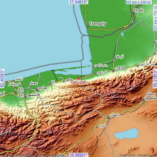 Topographic map of Galūgāh