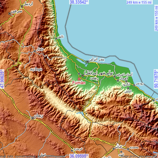 Topographic map of Fūman