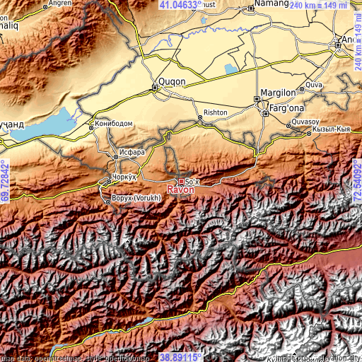Topographic map of Ravon