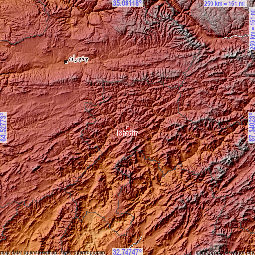 Topographic map of Khadīr