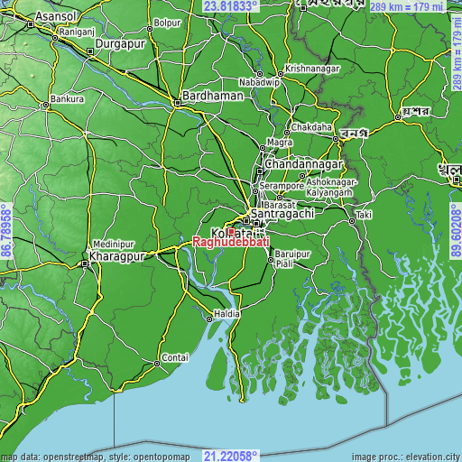 Topographic map of Raghudebbati