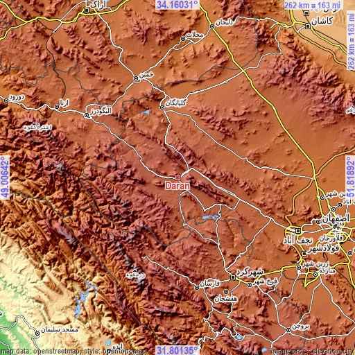 Topographic map of Dārān