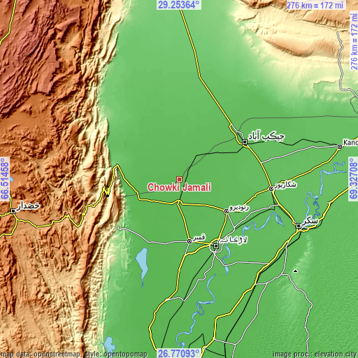 Topographic map of Chowki Jamali