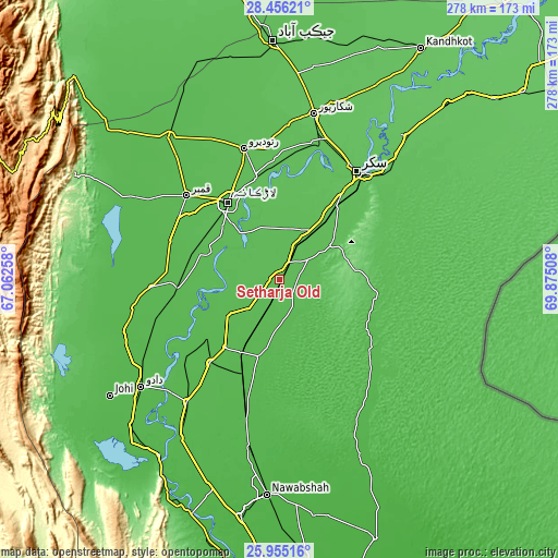 Topographic map of Setharja Old