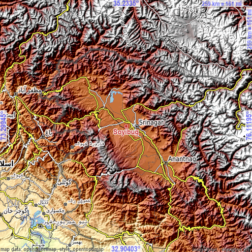 Topographic map of Soyībug