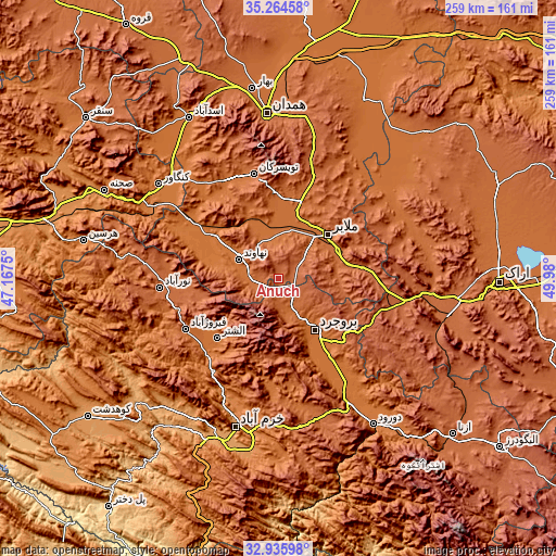 Topographic map of Anūch
