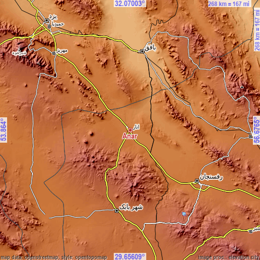 Topographic map of Anār