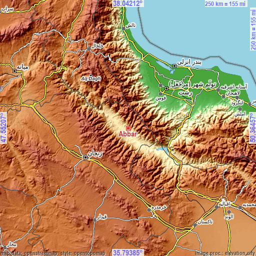 Topographic map of Ābbar