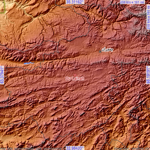 Topographic map of Dū Laīnah