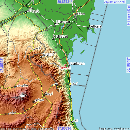 Topographic map of Haftoni