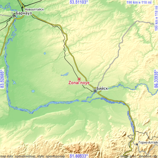 Topographic map of Zonal’noye