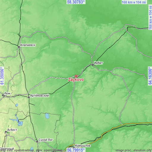 Topographic map of Zaykovo