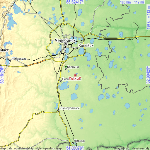 Topographic map of Yetkul’