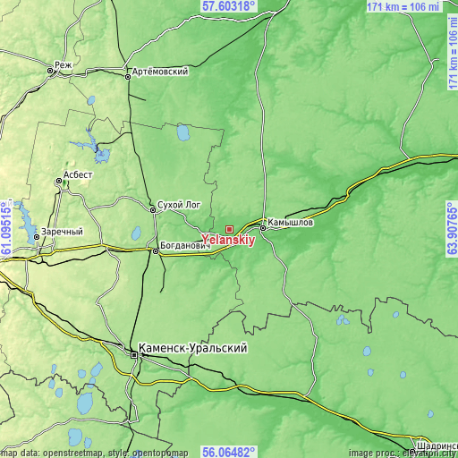 Topographic map of Yelanskiy