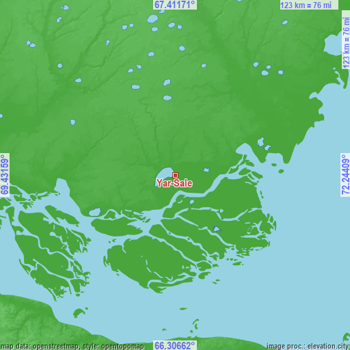 Topographic map of Yar-Sale