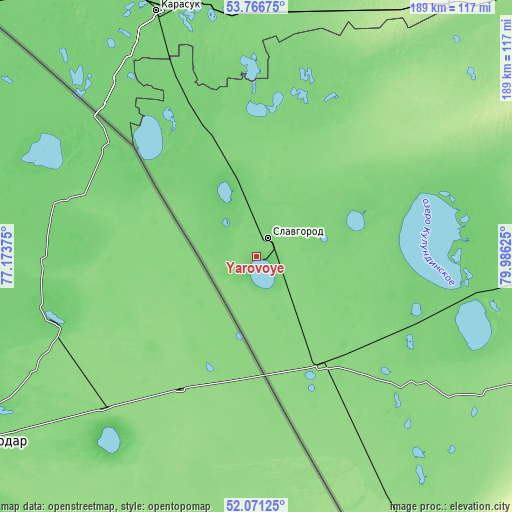 Topographic map of Yarovoye