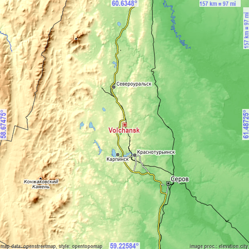 Topographic map of Volchansk