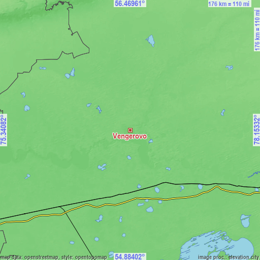 Topographic map of Vengerovo